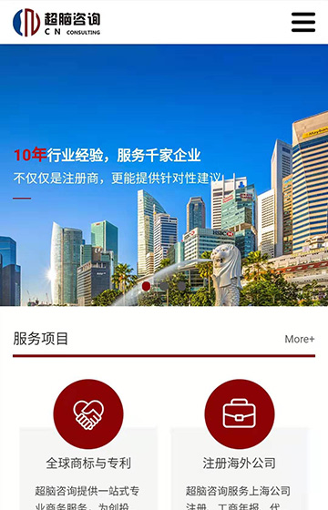 超腦商務咨詢網站案例圖片0
